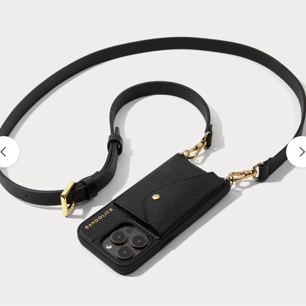 Bandolier Hailey Black Leather Phone Case (without strap)